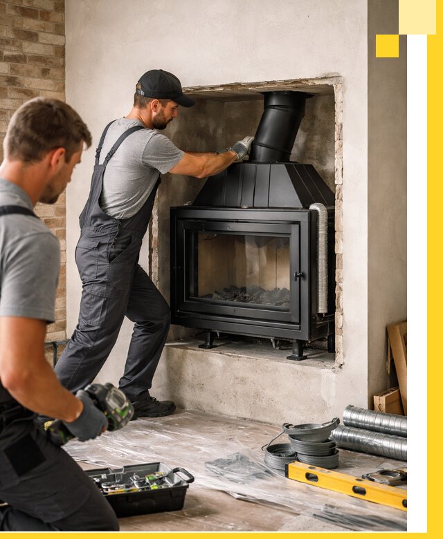 Установка каминных топок в Томске: монтаж, подключение