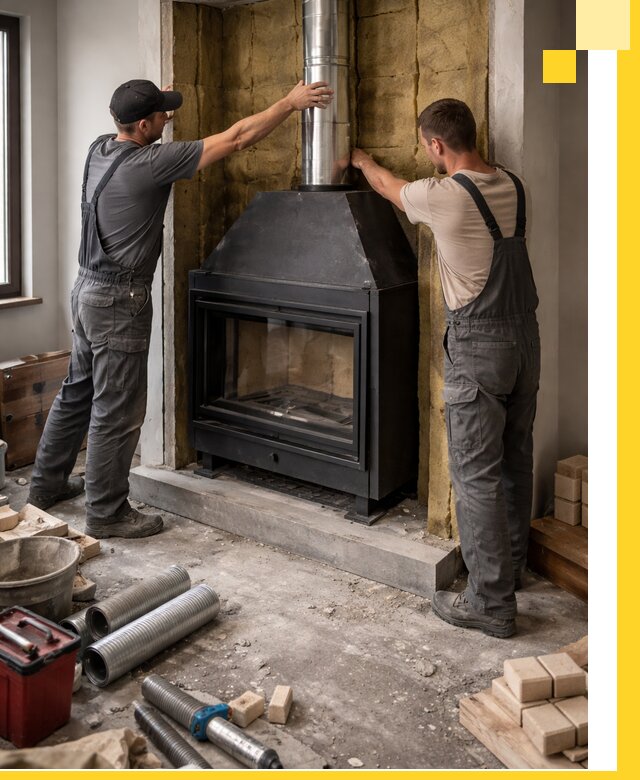 Изготовление и монтаж закрытых каминов в Томске под ключ
