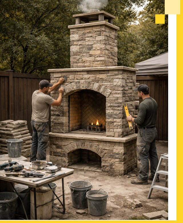 Проектирование и установка уличных каминов в Томске