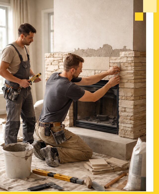 Установка и монтаж каминов для загородного дома в Томске