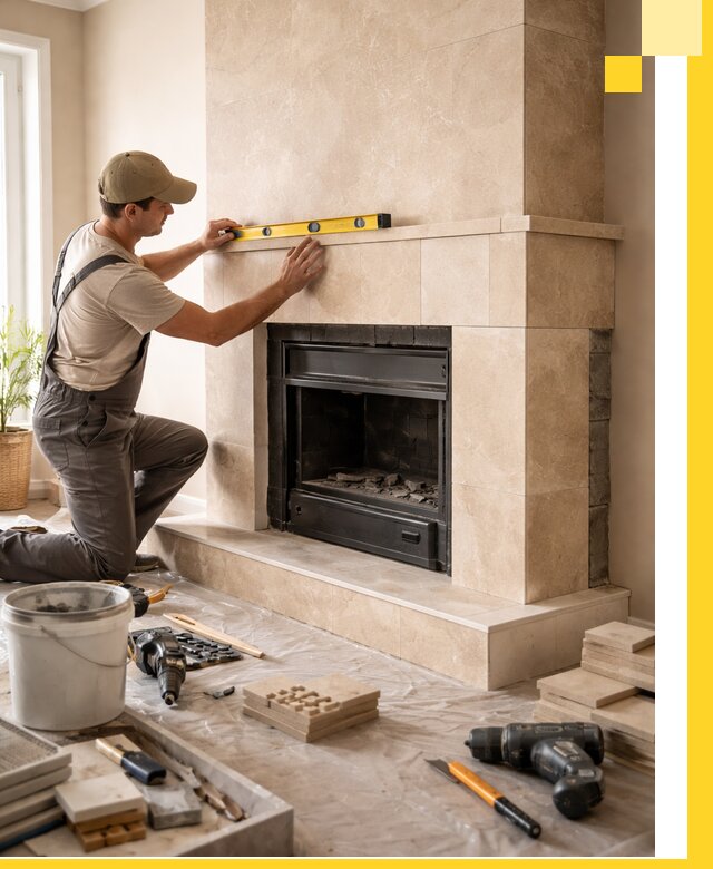 Установка и монтаж каминов в частном доме под ключ в Томске