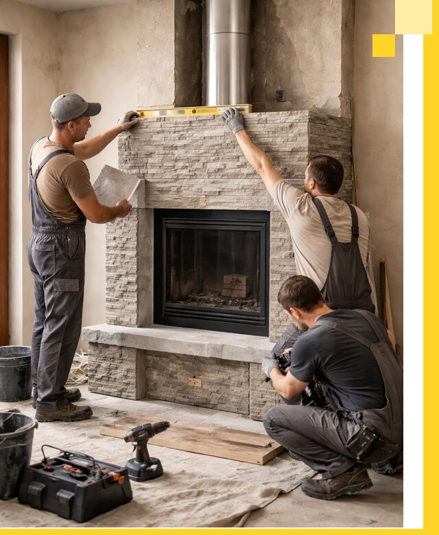 Профессиональный монтаж каминов под ключ в Томске для дома