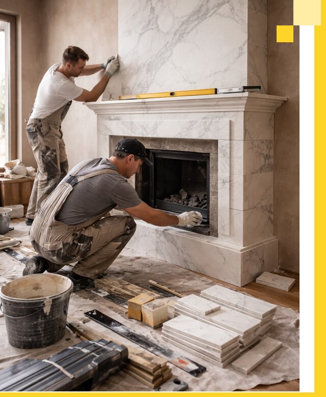 Отделка каминов в Томске качественные облицовочные работы