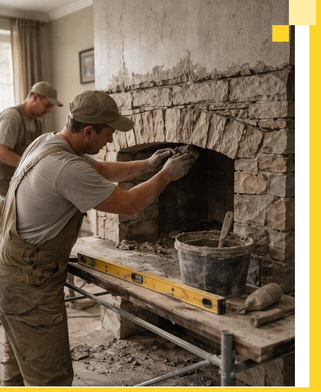 Изготовление каминов под ключ в Томске, монтаж и отделка