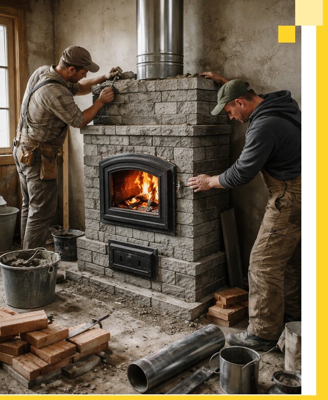 Производство, поставка и монтаж дровяных печей в Томске