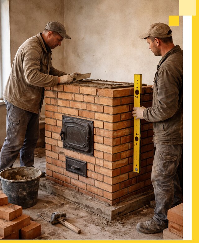 Отопительные печи под ключ в Томске, установка и сборка