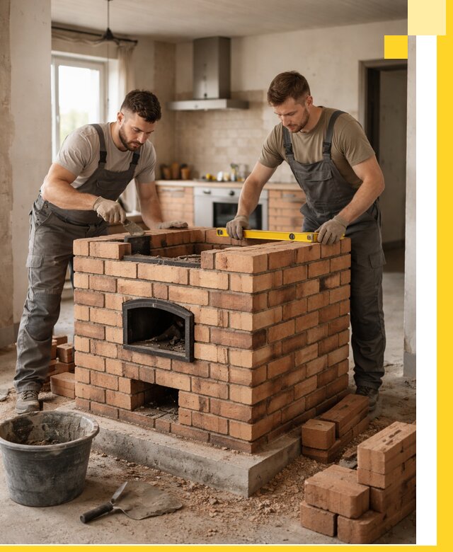 Установка и монтаж печей в частном доме в Томске под ключ