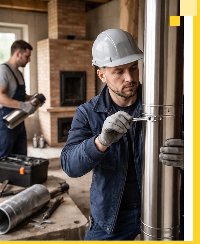 Профессиональный монтаж дымоходов для печей в Томске