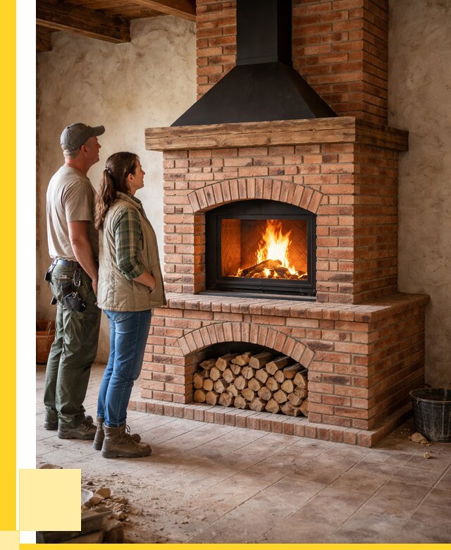 Печи камины из кирпича в Томске от 131124 р. | ЭриданТмс