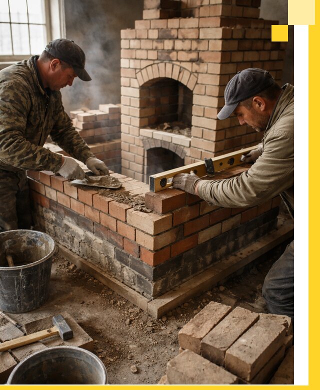 Изготовление и монтаж печей и каминов из кирпича в Томске