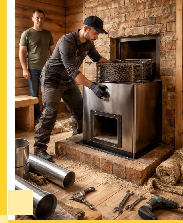 Монтаж банных печей под ключ в Томске от 19669 р., ЭриданТмс