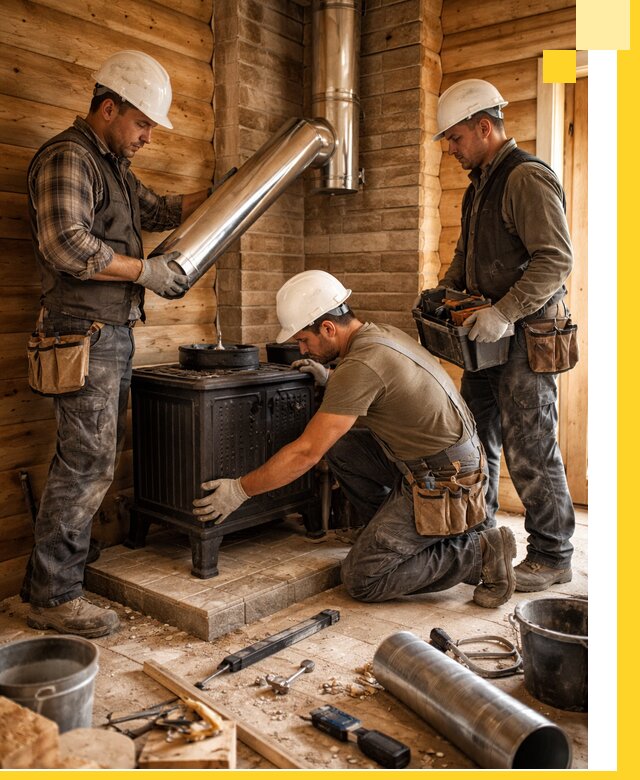 Профессиональный монтаж банных печей и дымоходов в Томске