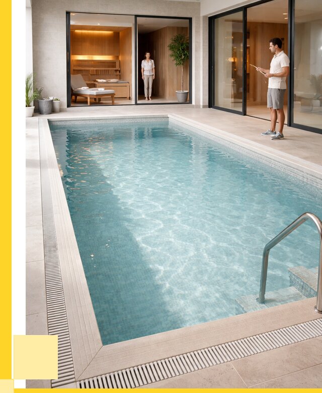 Отделка бассейна пленкой ПВХ в Томске от 3824 р. - ЭриданТмс