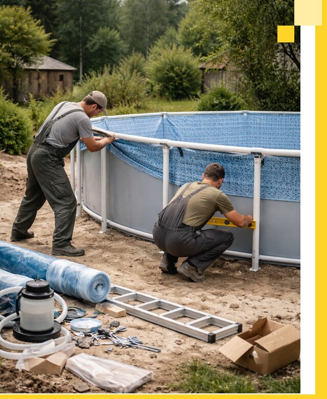 Установка и монтаж каркасных бассейнов в Томске под ключ