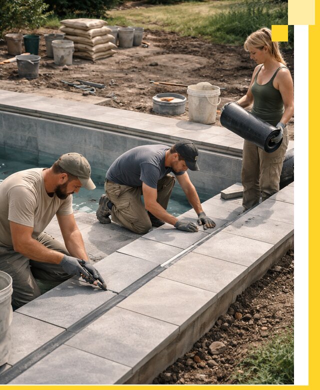 Строительство и монтаж уличных бассейнов под ключ в Томске