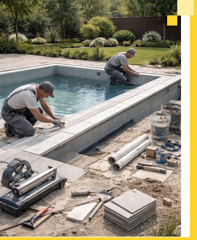 Строительство открытых бассейнов под ключ в Томске профессионально