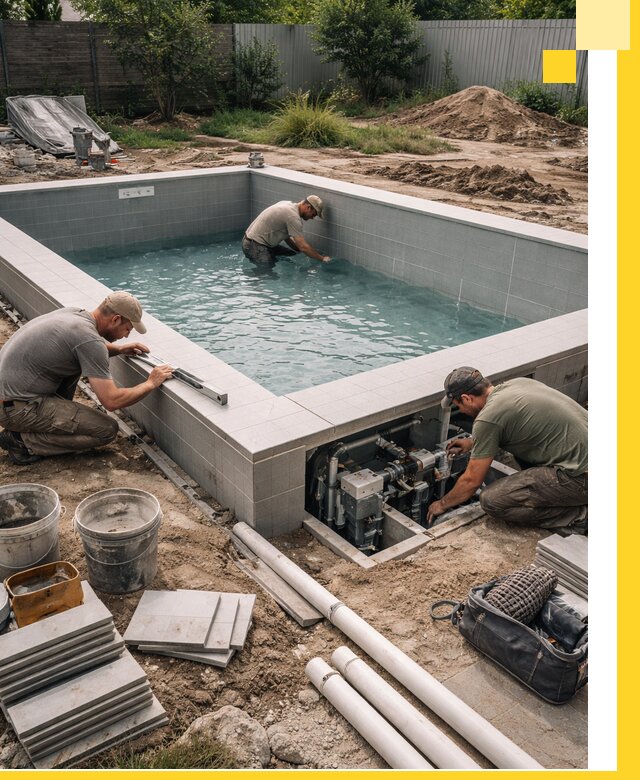 Строительство и монтаж бассейнов для дачи под ключ в Томске