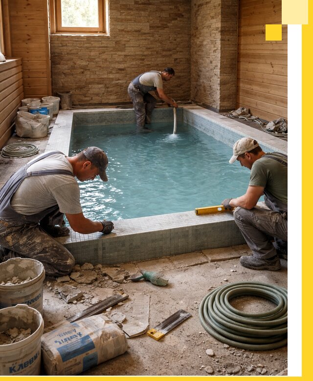 Проектирование и строительство бассейнов для бани в Томске