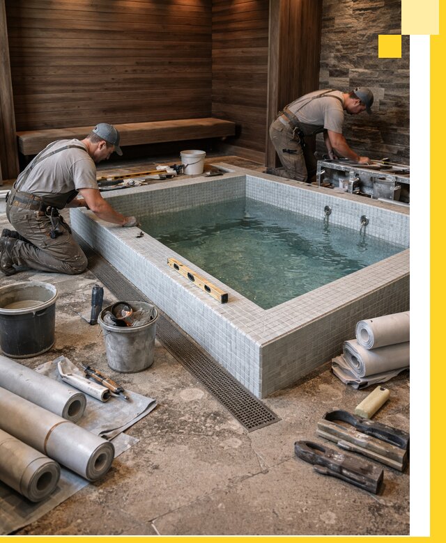 Установка и строительство бассейнов для сауны в Томске