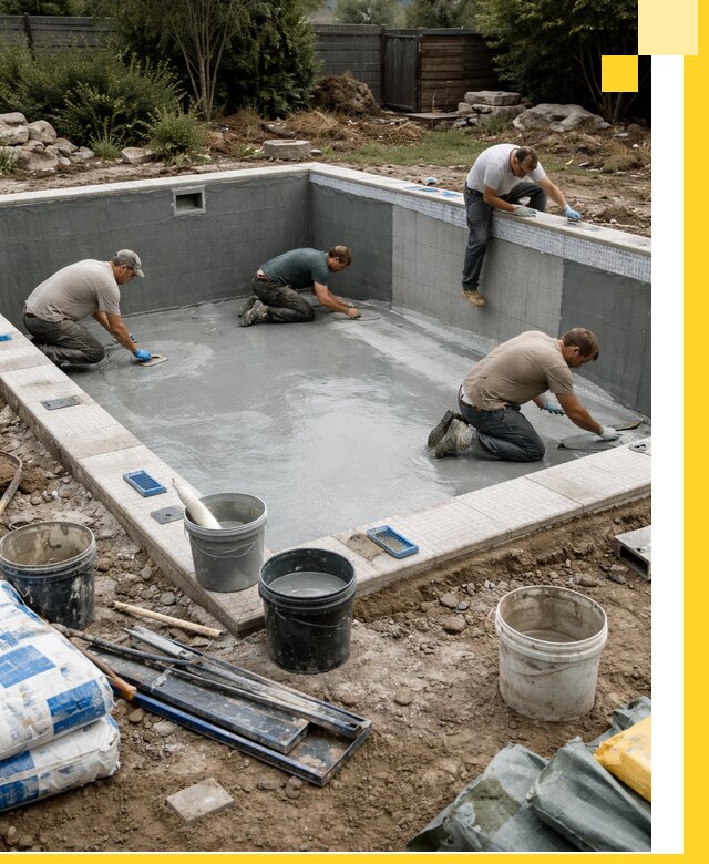 Изготовление и монтаж чаши бассейна под ключ в Томске