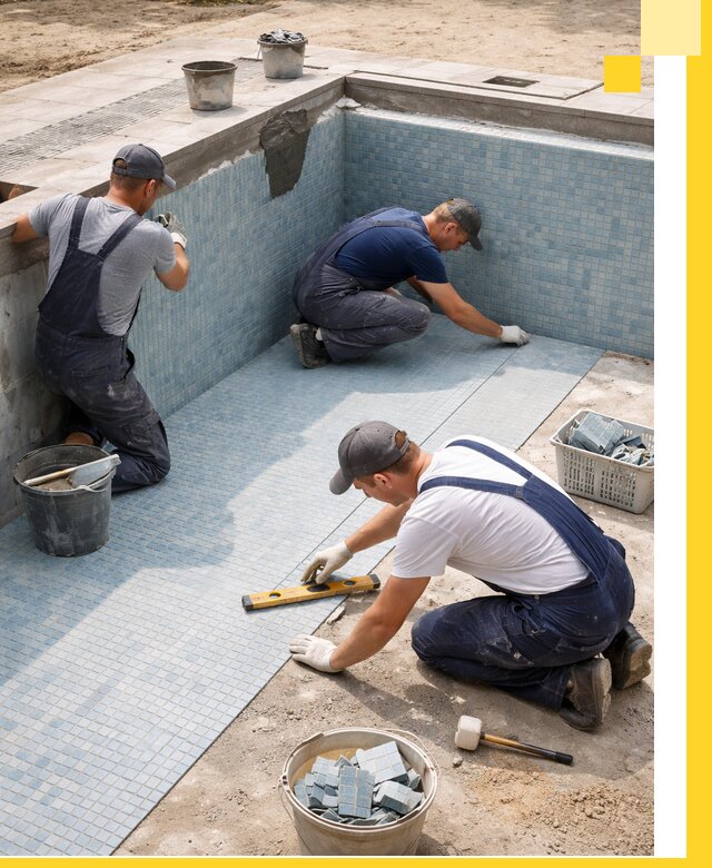 Укладка и установка плитки для бассейнов под ключ в Томске