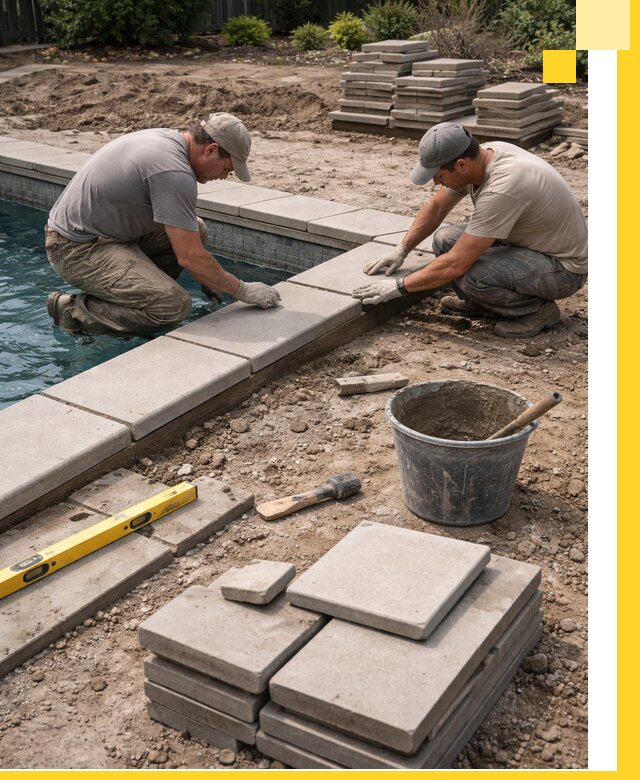 Установка и изготовление копингового камня для бассейнов в Томске