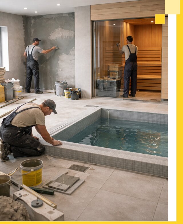 Проектирование и строительство сауны с бассейном в Томске