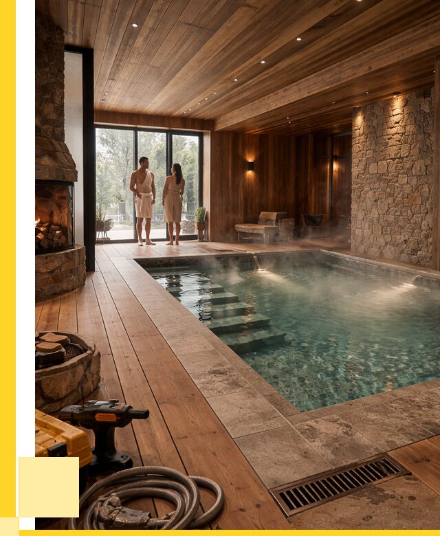 Проекты бань с бассейном под ключ в Томске от 81953 р., ЭриданТмс