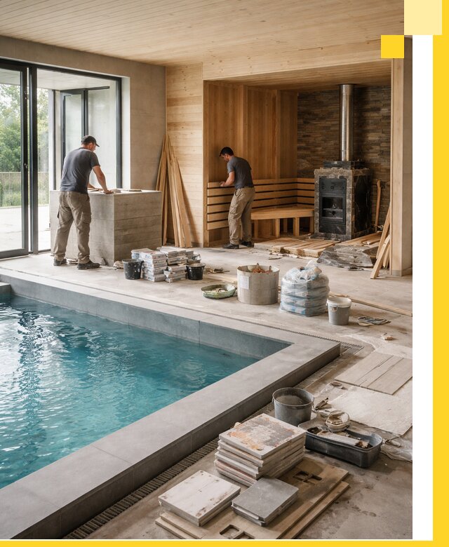 Проектирование и строительство бань с бассейном в Томске