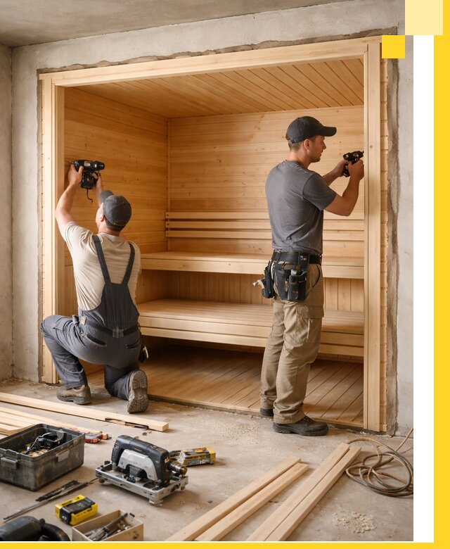 Монтаж саун под ключ в Томске — проектирование и установка