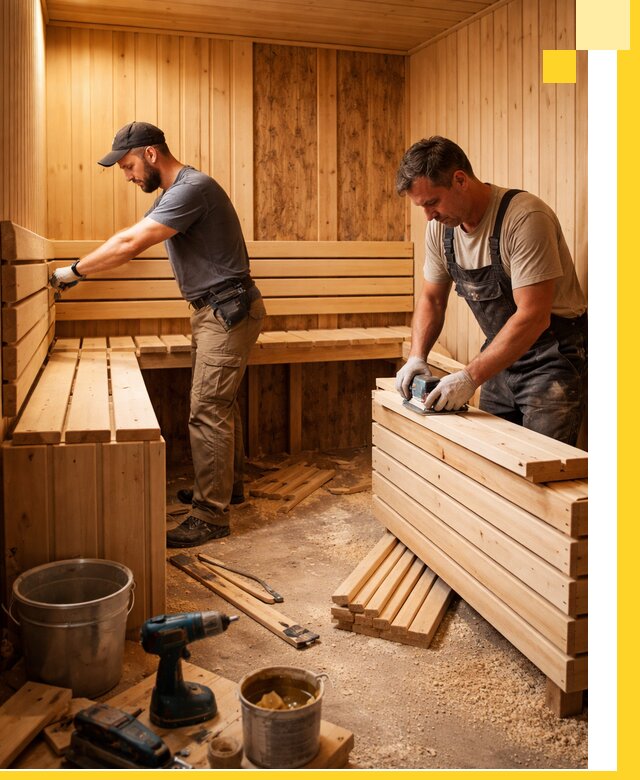Профессиональный комплексный ремонт саун под ключ в Томске