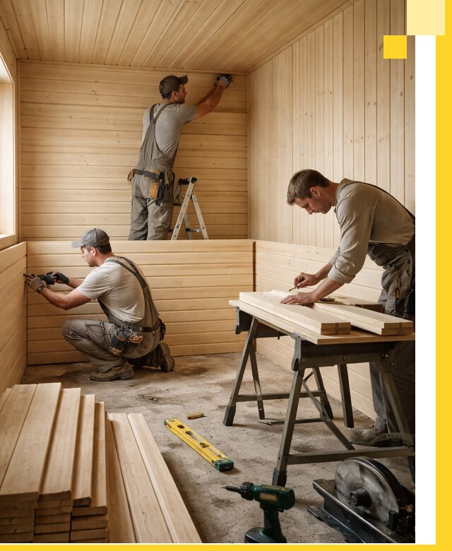 Обшивка саун в Томске из натуральной древесины под ключ