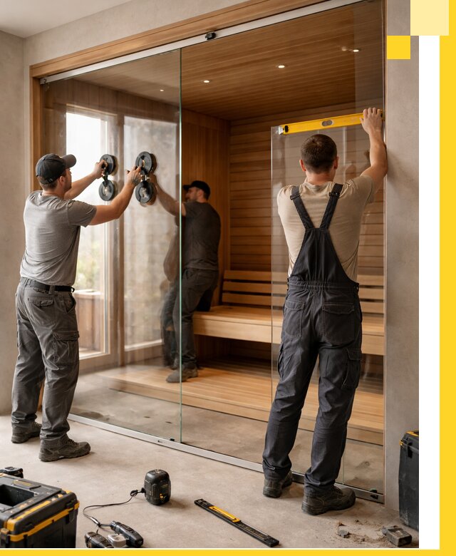 Производство и монтаж стеклянных саун под ключ в Томске