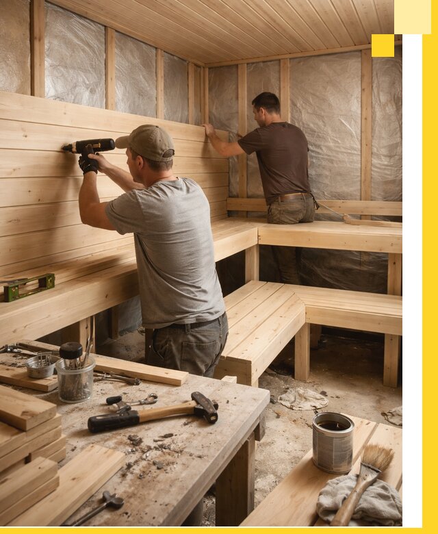 Профессиональная отделка бань и саун под ключ в Томске