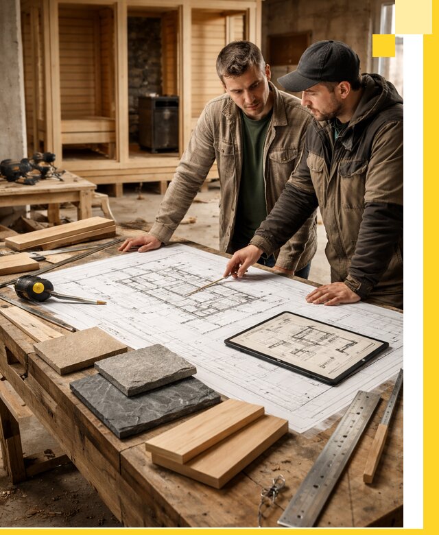 Проекты бань под ключ и планы строительства в Томске