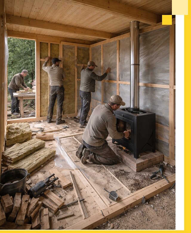 Профессиональный монтаж бань под ключ в Томске для дома