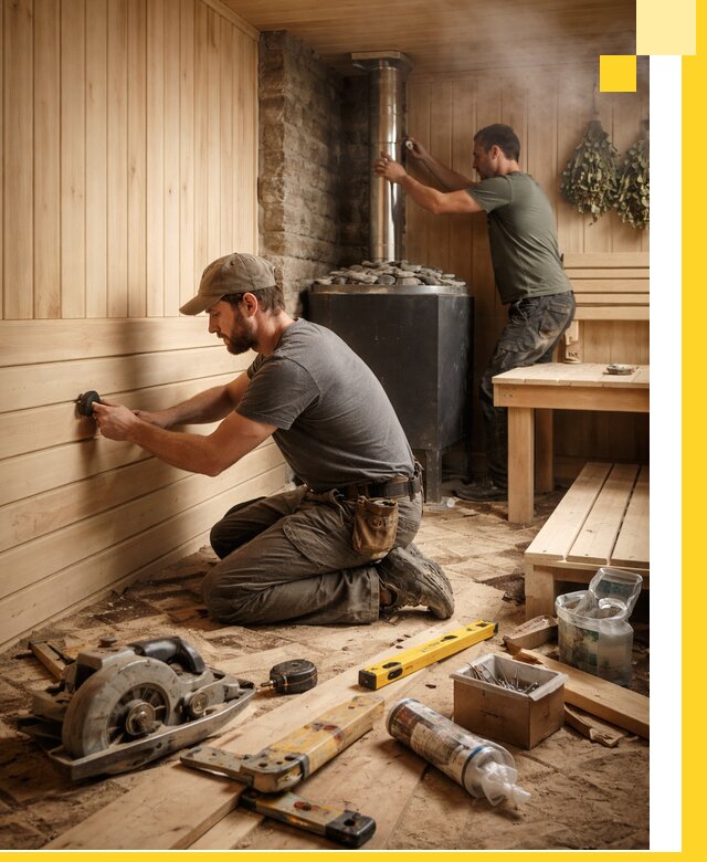 Полное строительство и оснащение парных под ключ в Томске