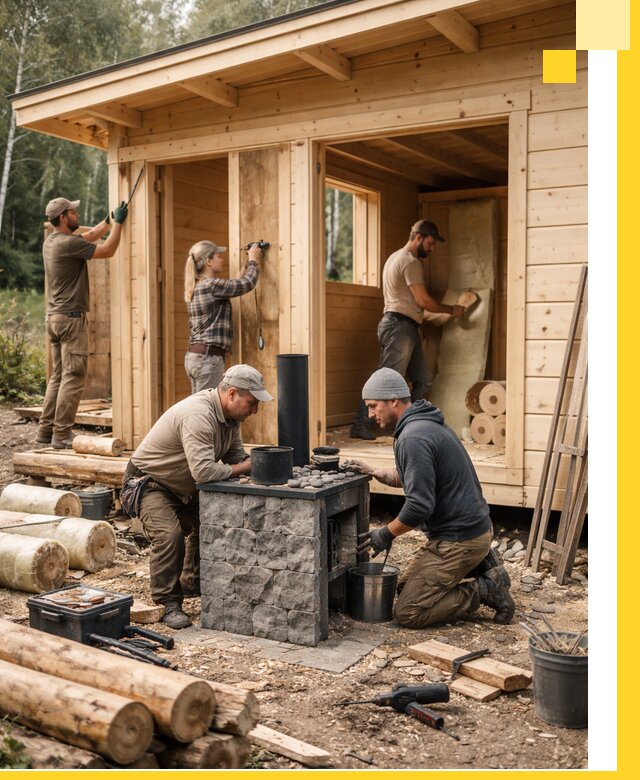 Купить баню под ключ в Томске строительство монтаж отделка