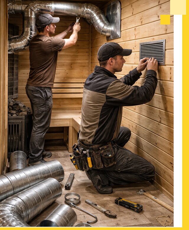 Проектирование и монтаж вентиляции бани в Томске под ключ