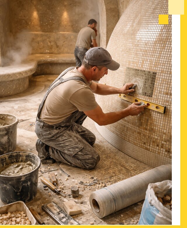 Хамам под ключ в Томске: проектирование, строительство, отделка