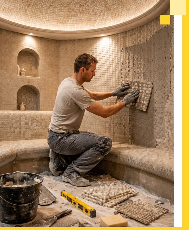 Устройство и монтаж домашнего хамама под ключ в Томске