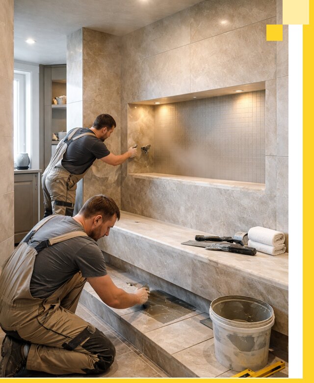 Профессиональное строительство хамама в квартире в Томске