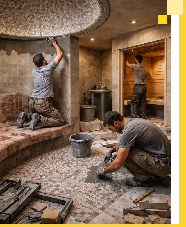 Проект и строительство хамама бани и сауны под ключ в Томске