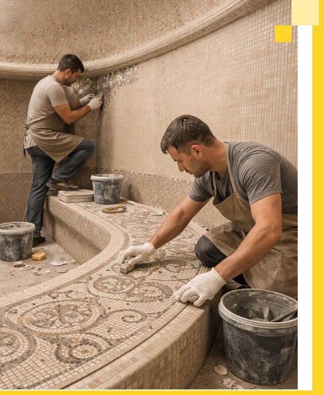 Плитка для хамама в Томске, укладка, подбор и поставка